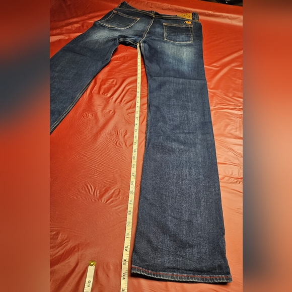 Mountain Khaki Denim Slim Fit Buffalo Logo 32×34 Premium Mens Outerwear E.U.C - Picture 5 of 9